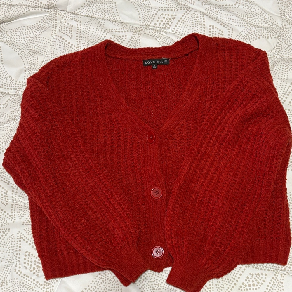 Love Elise Women's Vibrant Red Cardigan